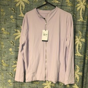 LADIES Lilac yoga full zip jacket (exercise style)